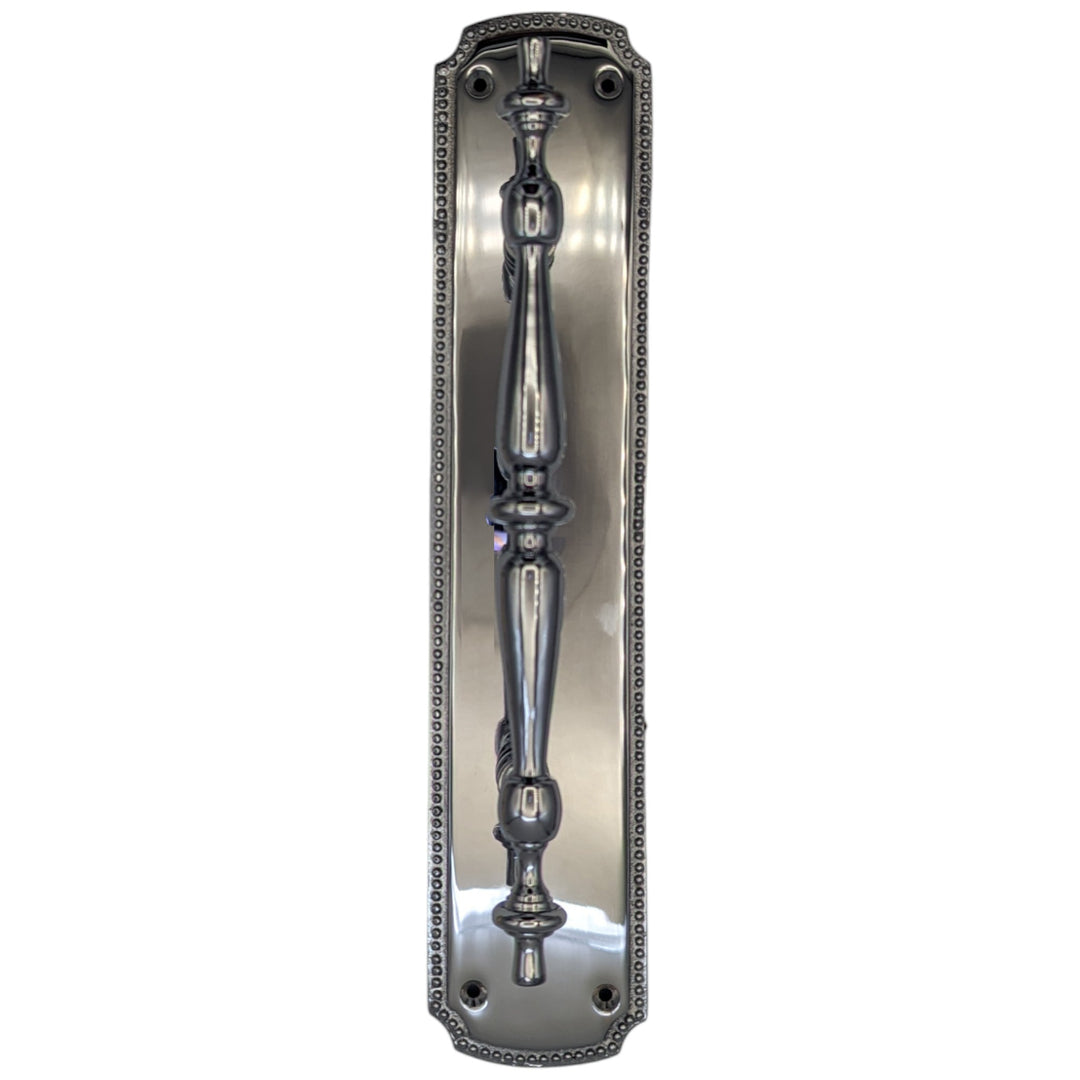 11 1/2 Inch Solid Brass Beaded Door Pull (Several Finishes Available) COPPER MOUNTAIN HARDWARE