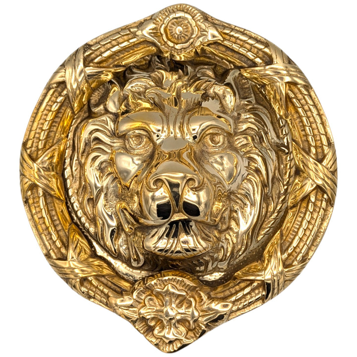 Ribbon & Reed 8 3/4 Inch Brass Lion Door Knocker (Several Finishes Available) COPPER MOUNTAIN HARDWARE