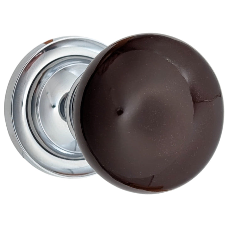 Magnifique™Classic Door Set with Brown Porcelain Knobs (Several Finishes Available)