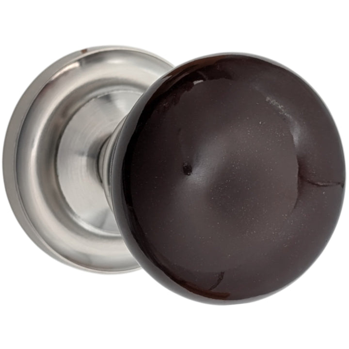 Magnifique™Classic Door Set with Brown Porcelain Knobs (Several Finishes Available)