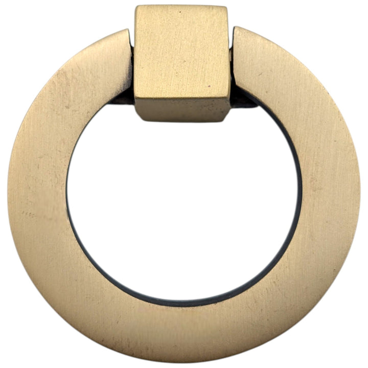 2 Inch Mission Style Solid Brass Drawer Ring Pull Hand Wrought