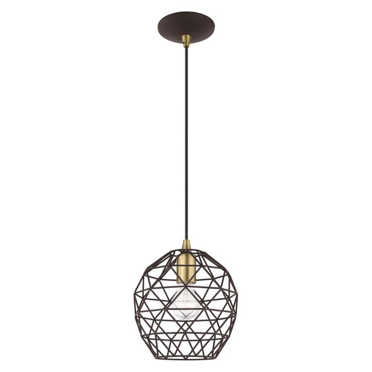 1 Light Bronze Single Pendant