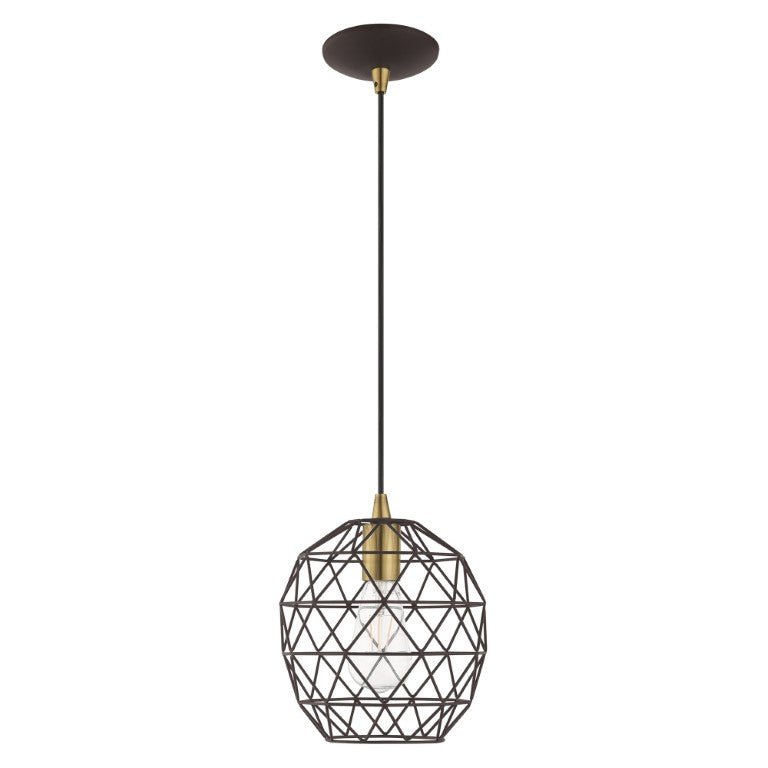 1 Light Bronze Single Pendant