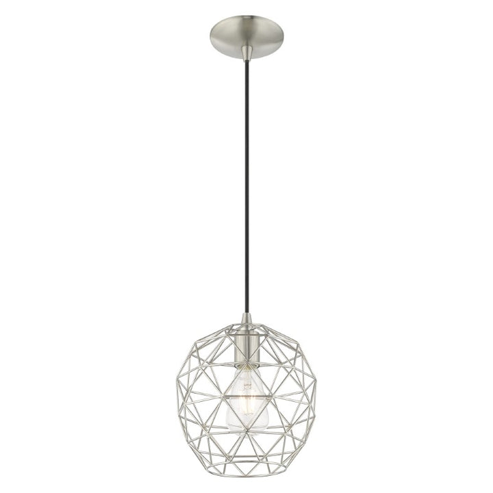 1 Light Brushed Nickel Single Pendant