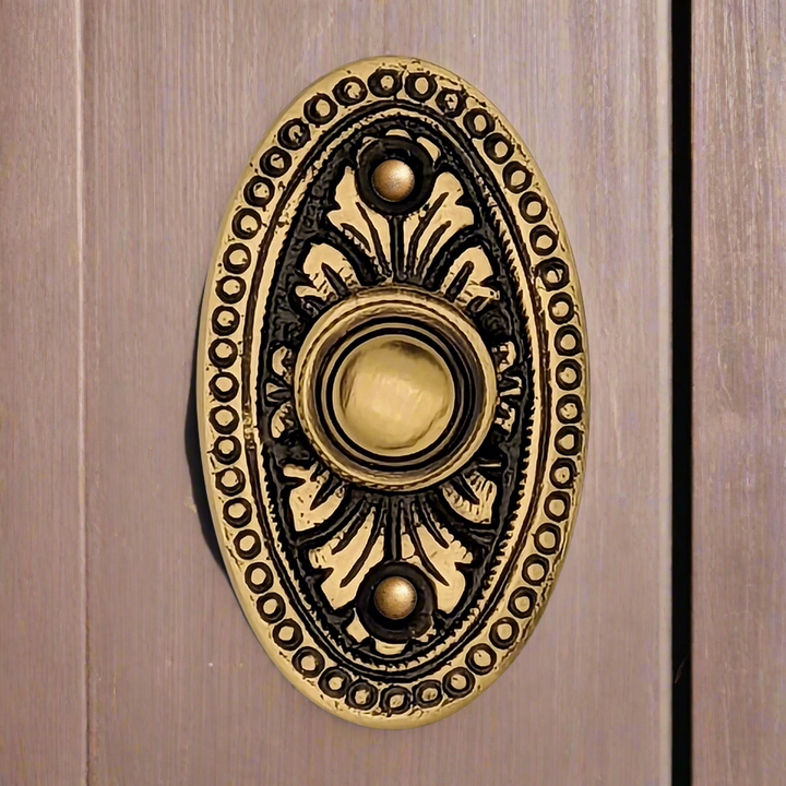Brass Doorbell Push Button Avalon Style COPPER MOUNTAIN HARDWARE