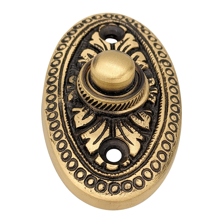 Brass Doorbell Push Button Avalon Style COPPER MOUNTAIN HARDWARE