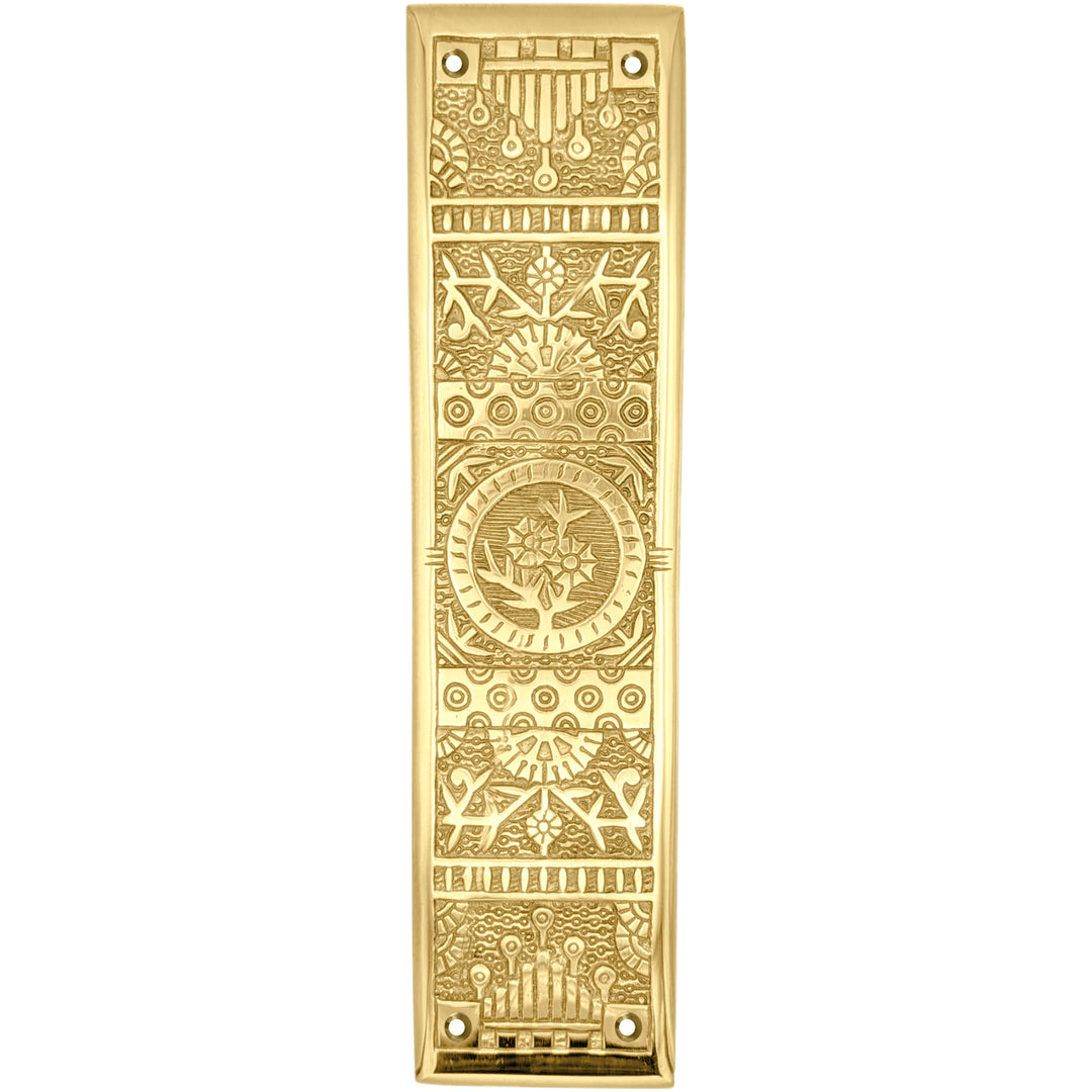 11 1/4 Inch Eastlake Solid Brass Push Plate