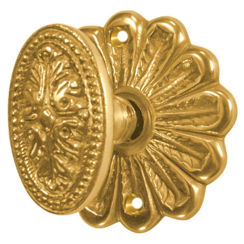 Maltesia Flower Rosette Door Set with Avalon Oval Door Knobs (Several Finishes Available)