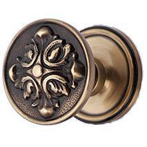 Traditional Rosette Door Knob Set with Romanesque Style Door Knobs (Several Finishes Available) COPPER MOUNTAIN HARDWARE