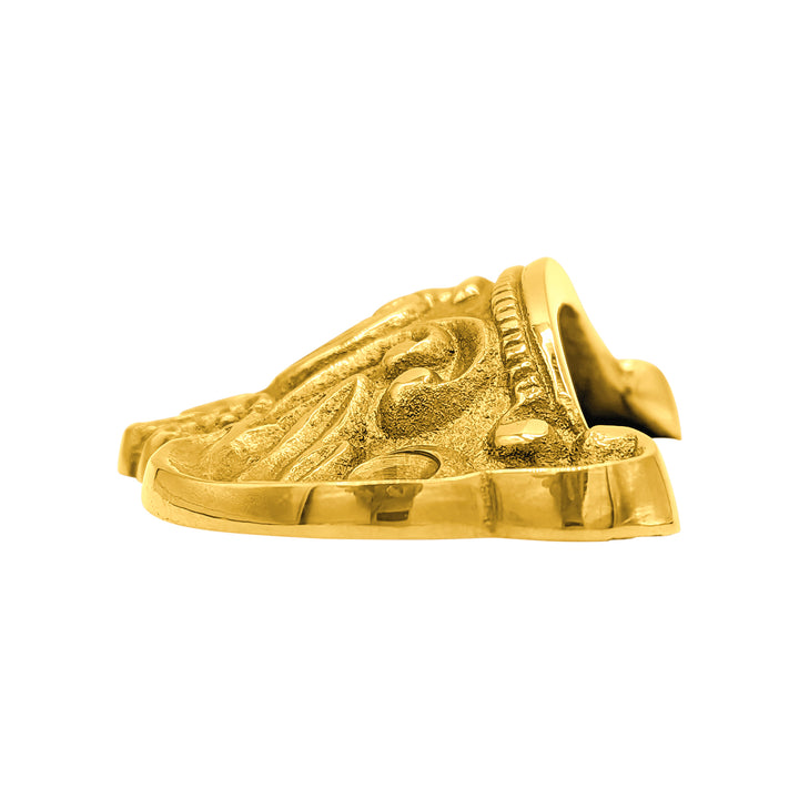3 5/8 Inch  (2 3/4 Inch c-c) Solid Brass Lyre Cup Pull