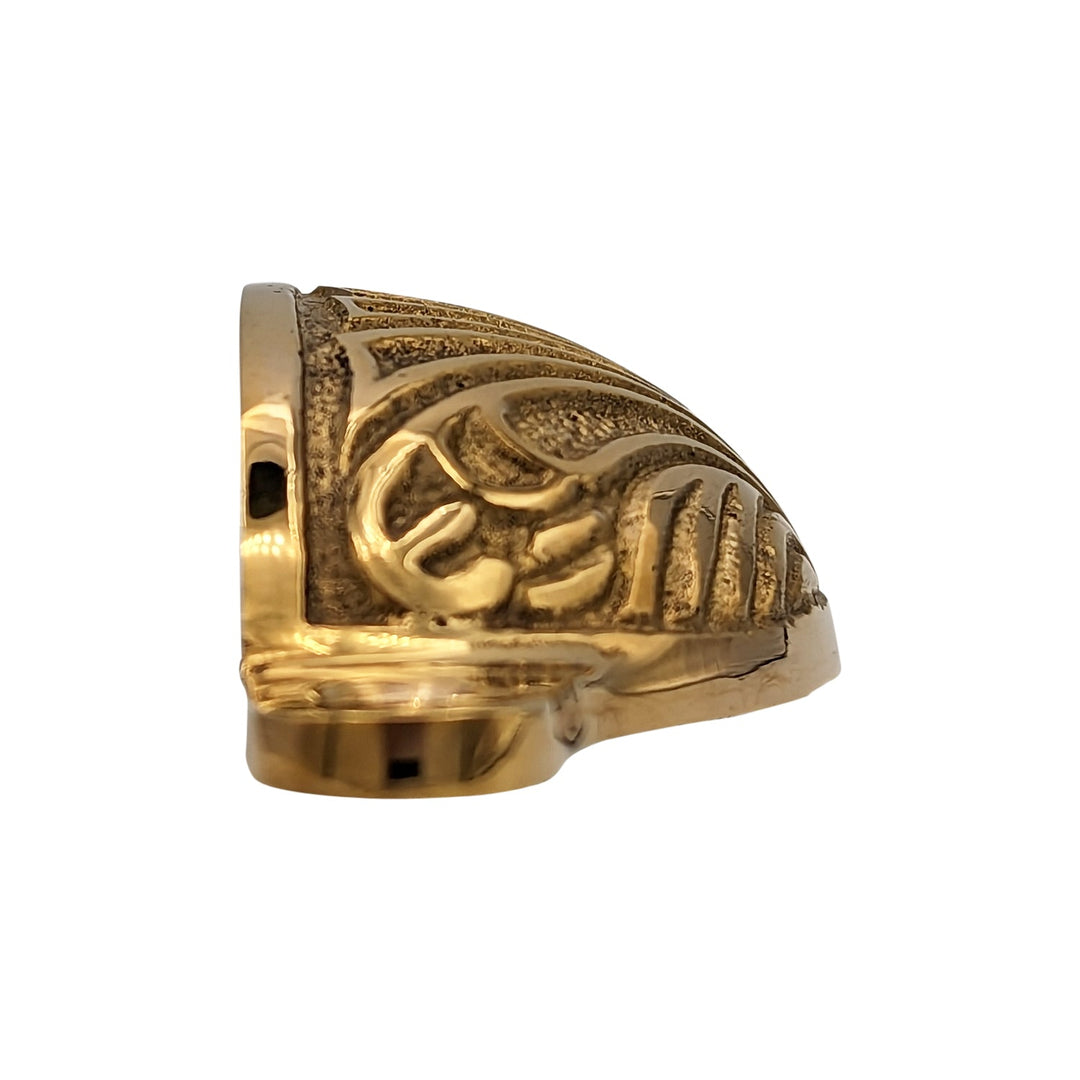 4 Inch Overall (3 2/5 Inch c-c) Solid Brass Art Deco Bin or Cup Pull COPPER MOUNTAIN HARDWARE