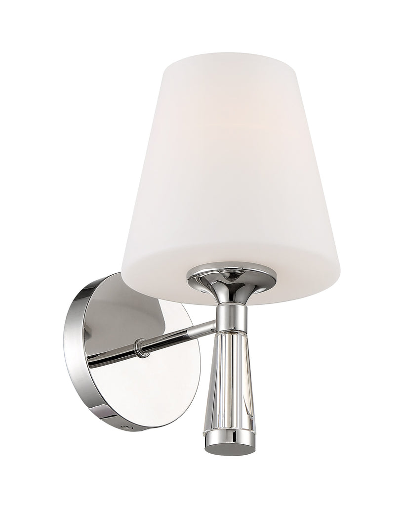 Crystorama Crystorama Ramsey 1 Light Polished Nickel Sconce