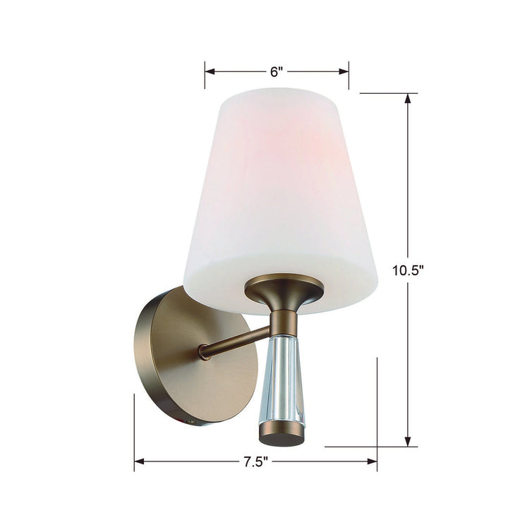 Crystorama Crystorama Ramsey 1 Light Vibrant Gold Sconce