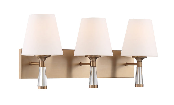 Crystorama Crystorama Ramsey 3 Light Vibrant Gold Bathroom Vanity