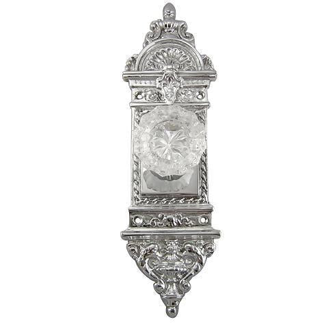 L'Enfant Backplate Door Set with Fluted Crystal Door Knobs (Several Finishes Available) COPPER MOUNTAIN HARDWARE