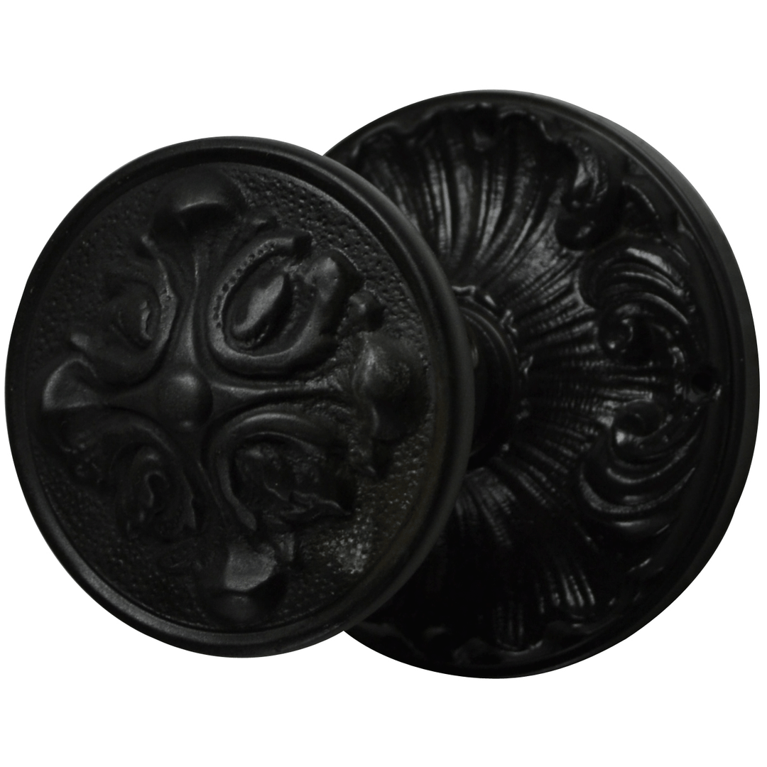 Romanesque Rosette Door Set with Romanesque Door Knobs (Several Finishes Available) COPPER MOUNTAIN HARDWARE