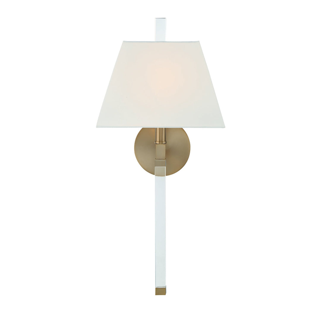 Crystorama Crystorama Renee 1 Light Aged Brass Sconce