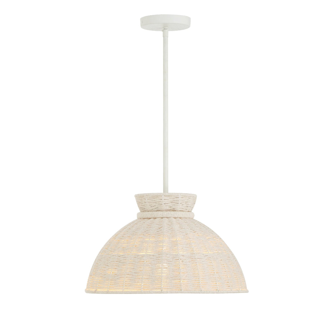 Crystorama Crystorama Reese 1 Light Matte White Pendant
