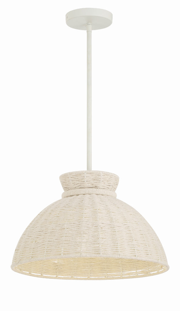 Crystorama Crystorama Reese 1 Light Matte White Pendant