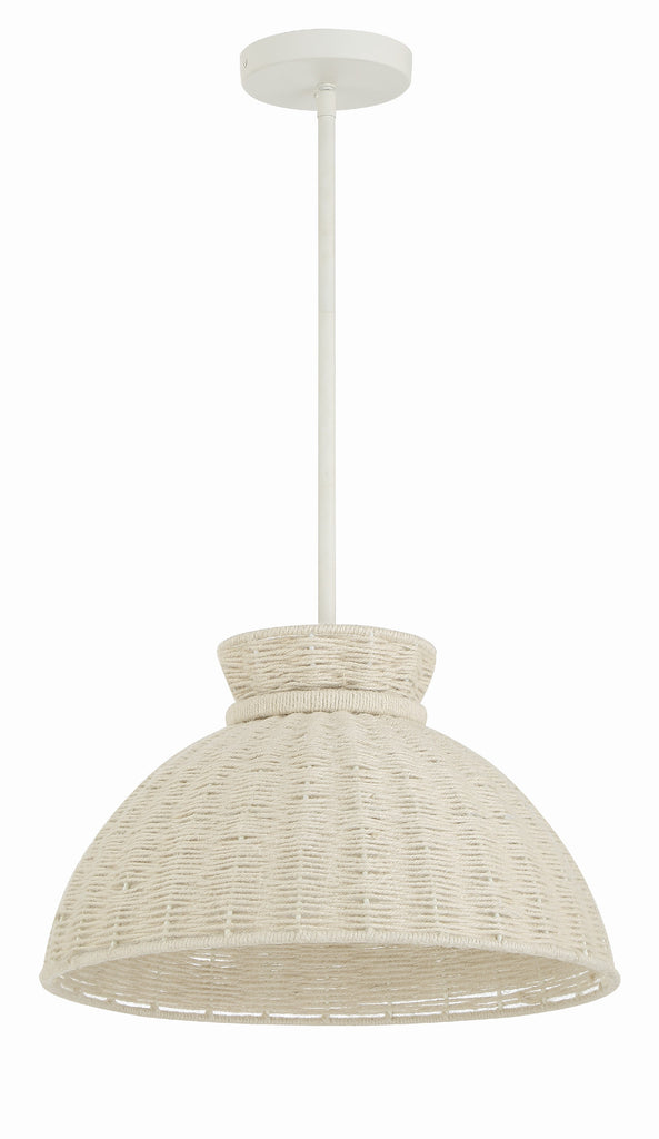 Crystorama Crystorama Reese 1 Light Matte White Pendant