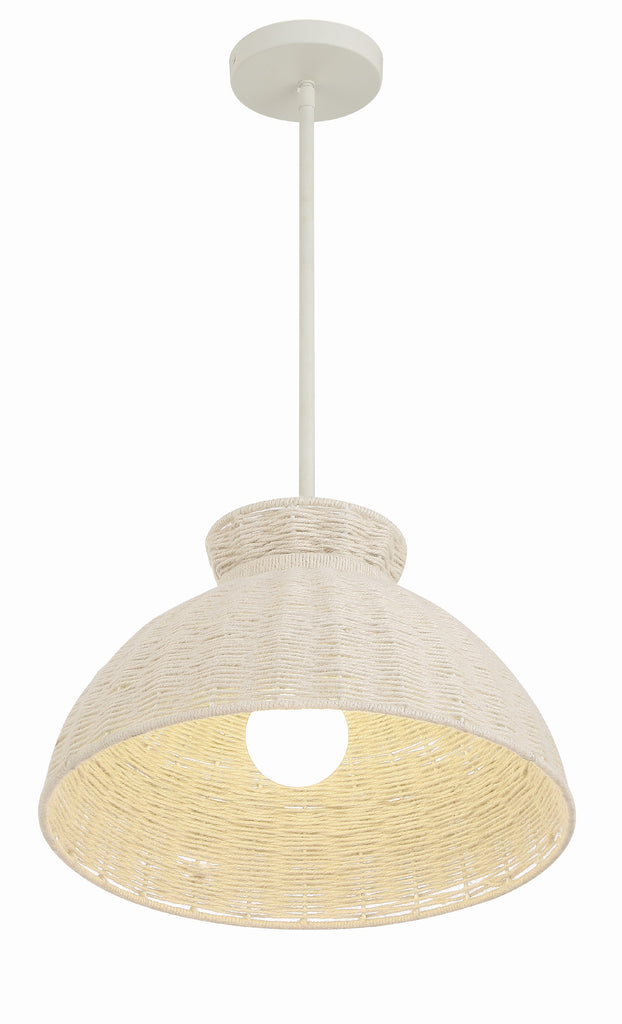 Crystorama Crystorama Reese 1 Light Matte White Pendant