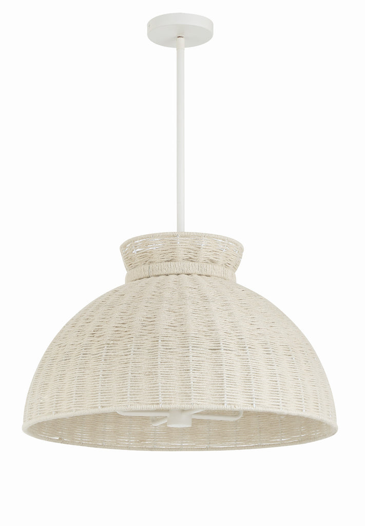 Crystorama Crystorama Reese 4 Light Matte White Chandelier