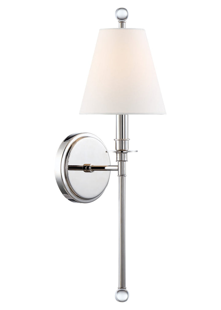 Crystorama Crystorama Riverdale 1 Light Polished Nickel Sconce