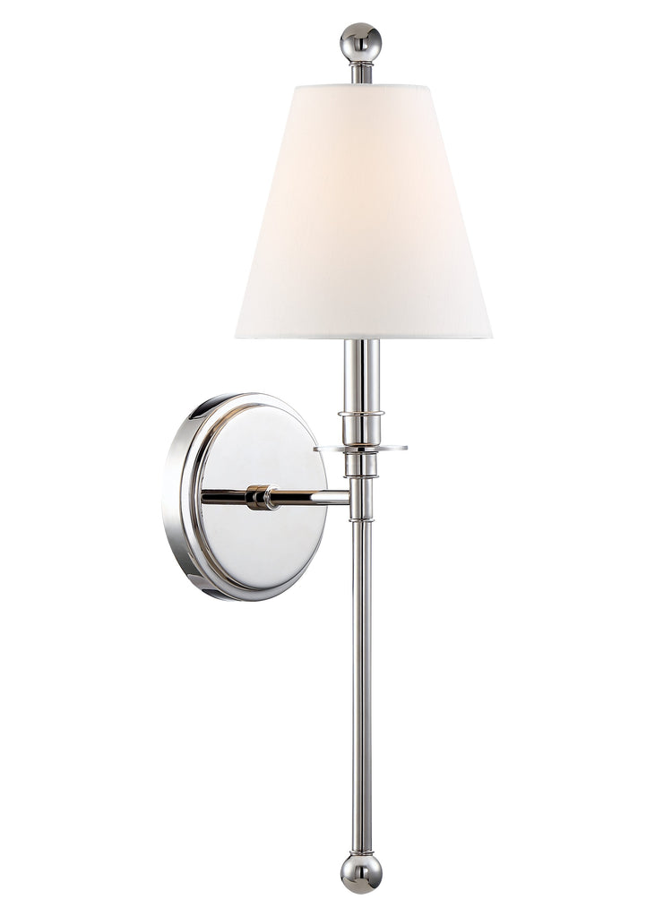 Crystorama Crystorama Riverdale 1 Light Polished Nickel Sconce
