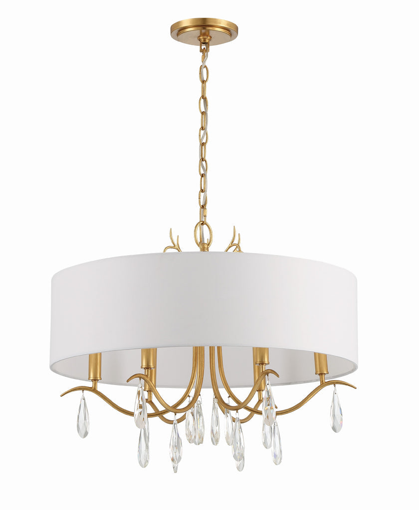 Crystorama Crystorama Rollins 6 Light Antique Gold Chandelier