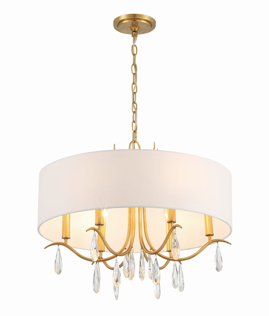 Crystorama Crystorama Rollins 6 Light Antique Gold Chandelier