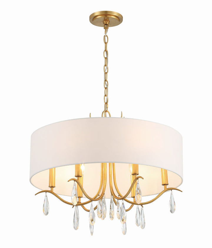 Crystorama Crystorama Rollins 6 Light Antique Gold Chandelier