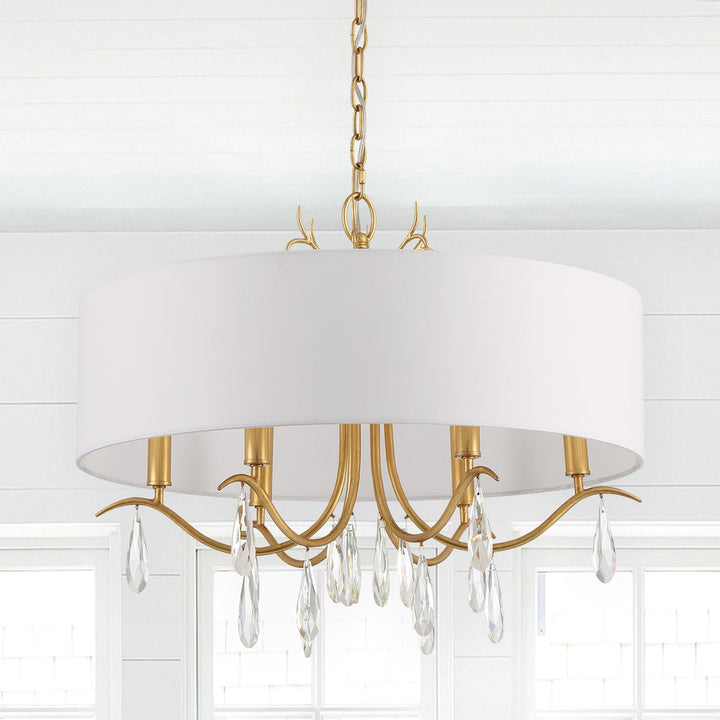 Crystorama Crystorama Rollins 6 Light Antique Gold Chandelier