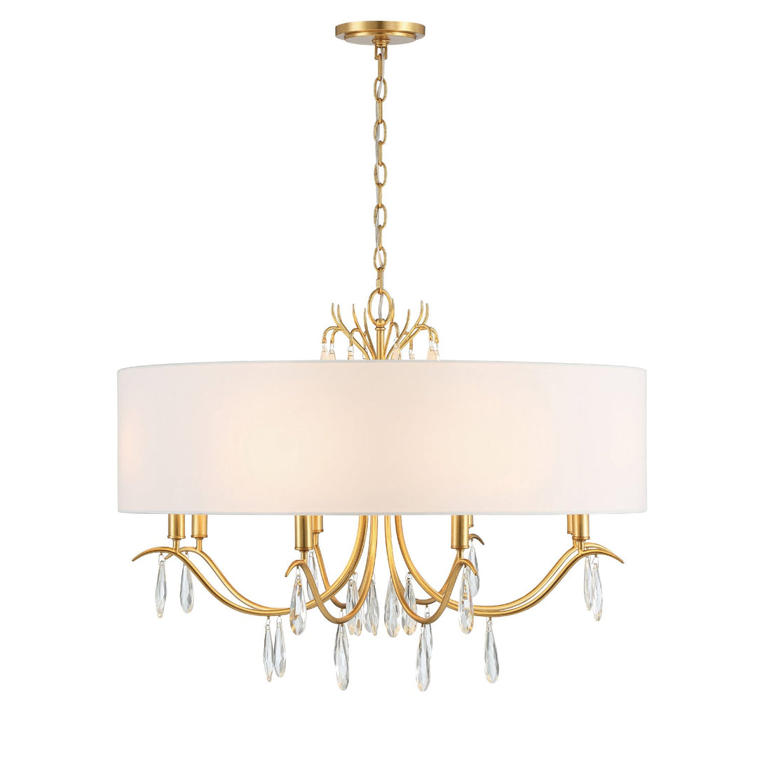 Crystorama Crystorama Rollins 8 Light Antique Gold Chandelier