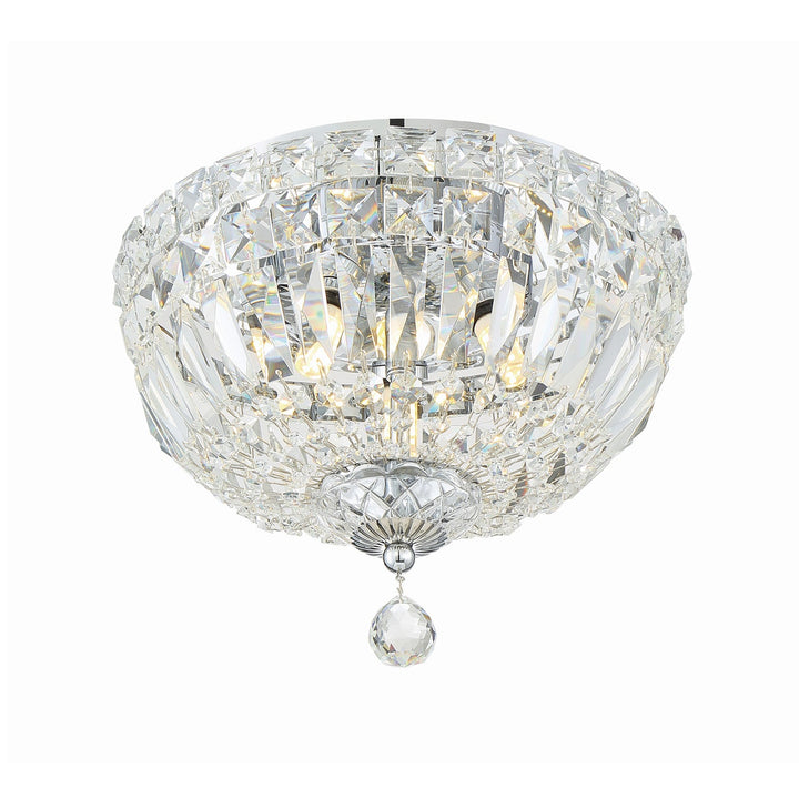 Roslyn 3 Light Polished Chrome Flush Mount Crystorama