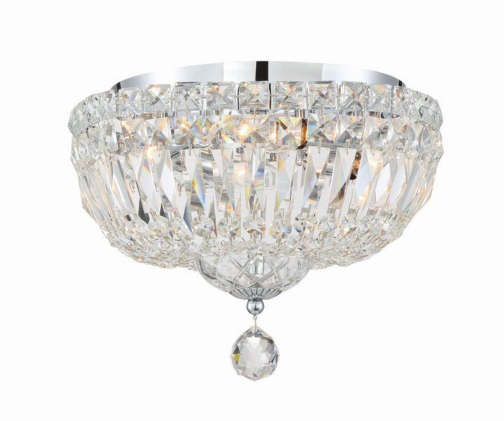 Roslyn 3 Light Polished Chrome Flush Mount Crystorama