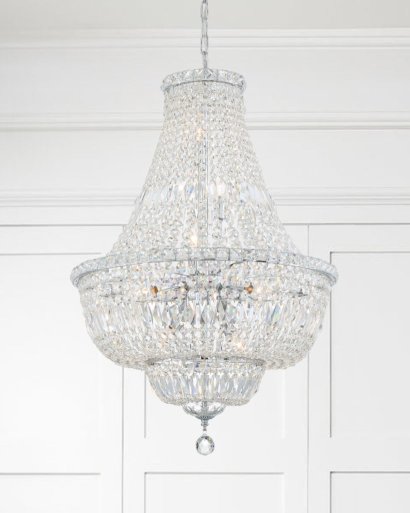 Crystorama Crystorama Roslyn 9 Light Polished Chrome Chandelier