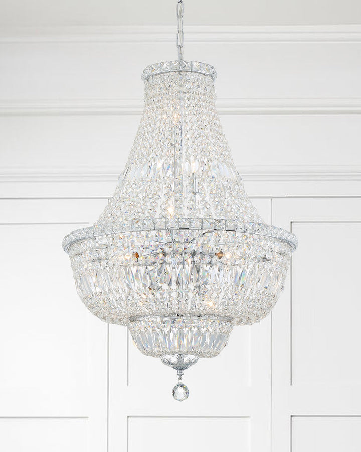 Crystorama Crystorama Roslyn 9 Light Polished Chrome Chandelier