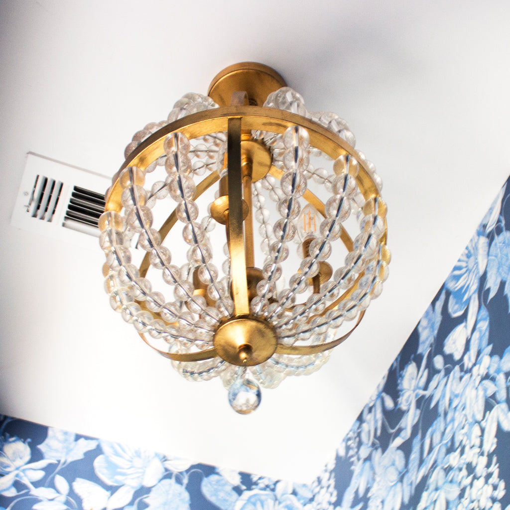 Crystorama Crystorama Roxy 3 Light Antique Gold Mini Chandelier