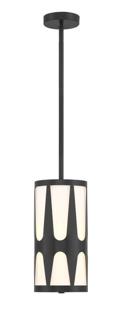 Crystorama Crystorama Royston 1 Light Black Mini Pendant
