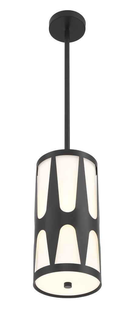 Crystorama Crystorama Royston 1 Light Black Mini Pendant