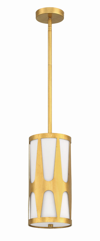 Royston 1 Light Antique Gold Mini Pendant Crystorama