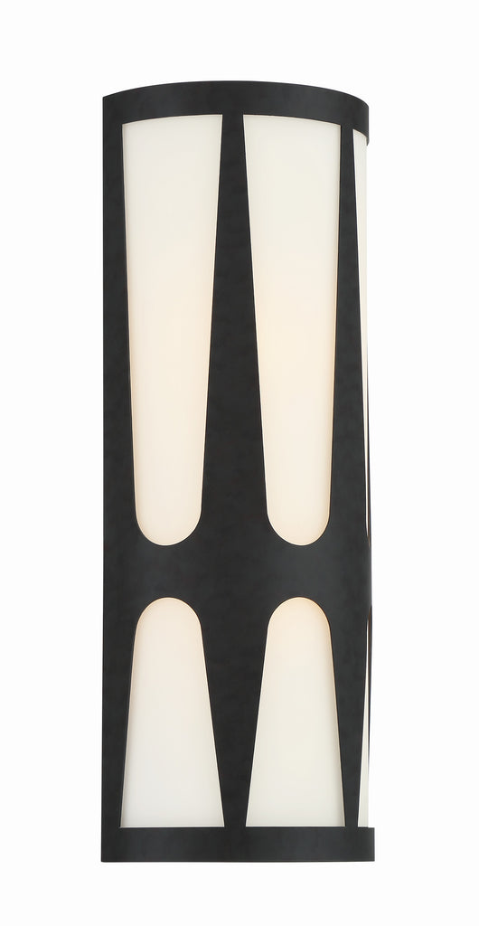Crystorama Crystorama Royston 2 Light Black Sconce