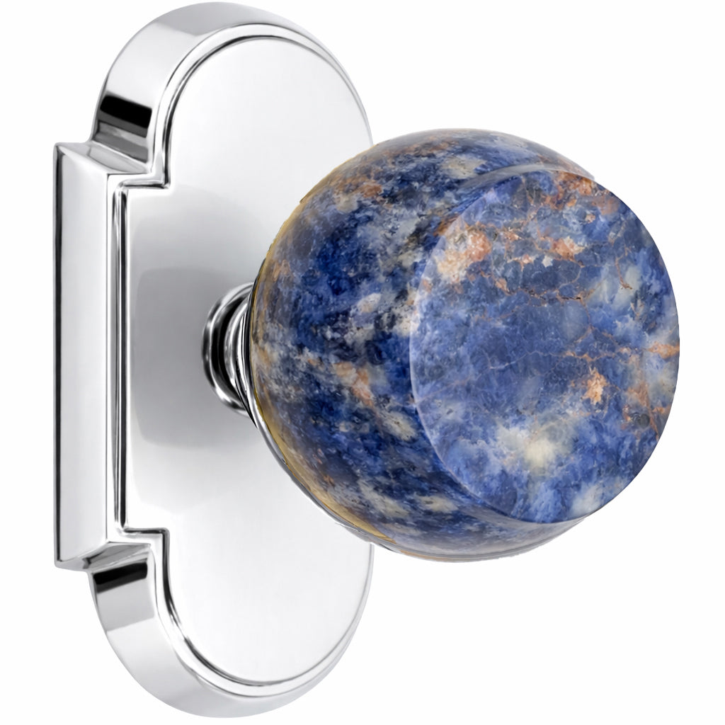 Magnifique® Arched Door Set with Royal Blue Knobs (Several Finishes Available)