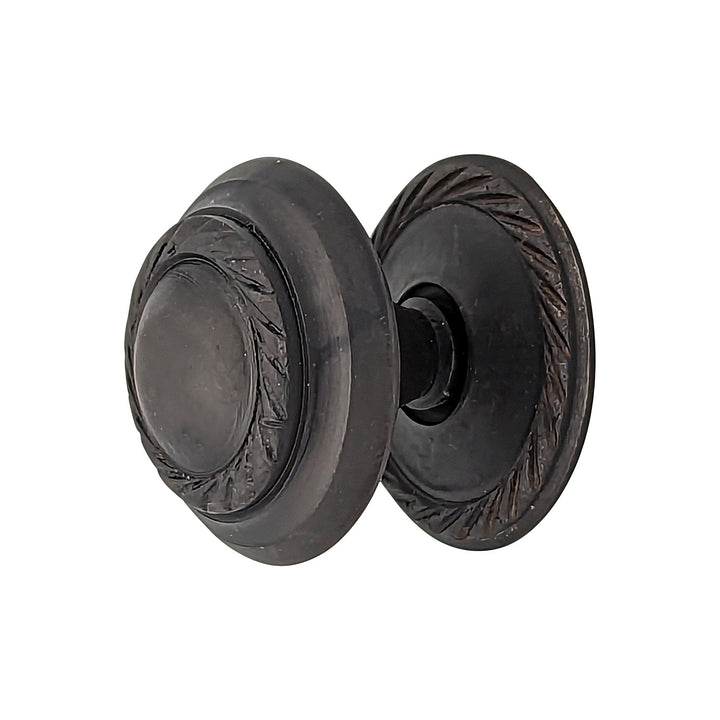 1 1/4 Inch Solid Brass Georgian Roped Round Cabinet & Furniture Knob COPPER MOUNTAIN HARDWARE