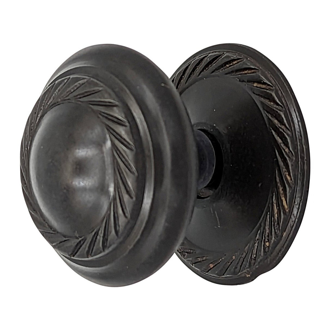 1 1/2 Inch Georgian Roped Cabinet Knob with Backplate (Several Finishes Available) COPPER MOUNTAIN HARDWARE