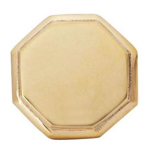 1 5/8 Inch Solid Brass Octagonal Cabinet Knob (Polished Brass Finish) COPPER MOUNTAIN HARDWARE