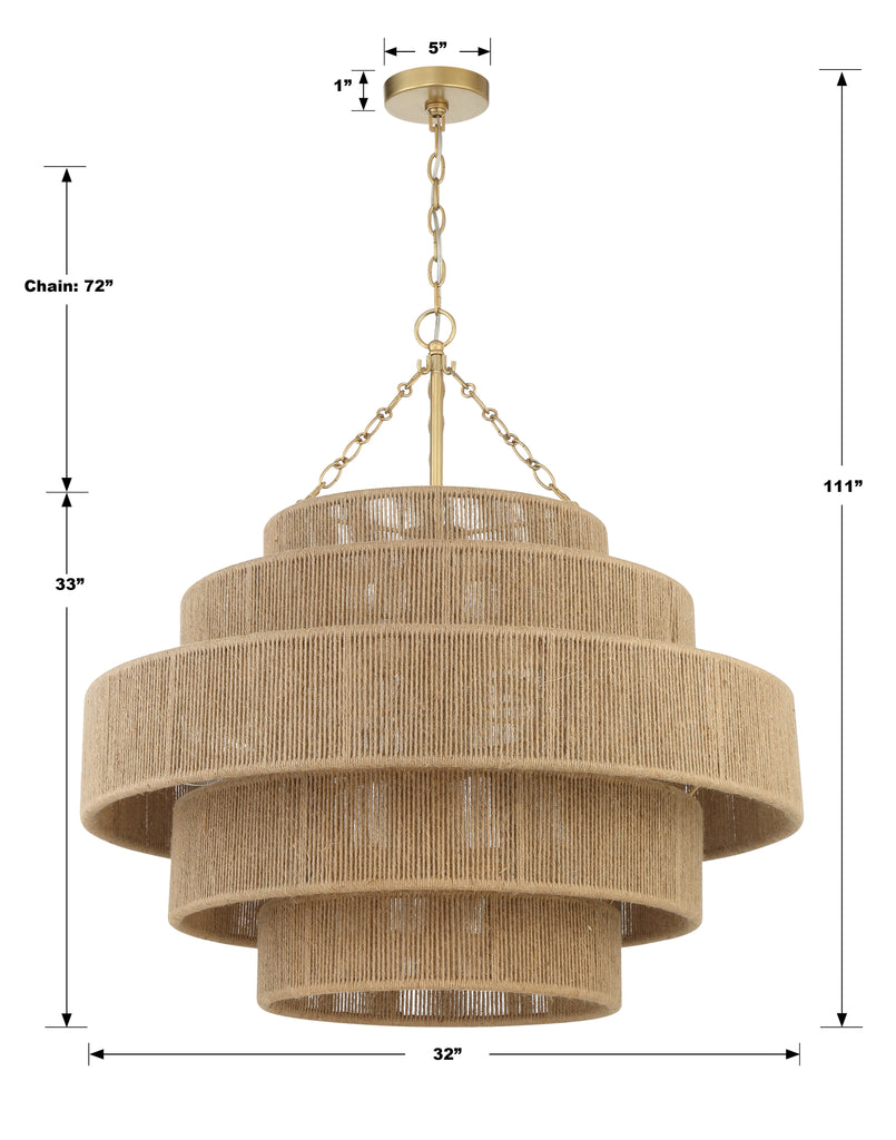 Crystorama Crystorama Shyla 20 Light Soft Gold Chandelier