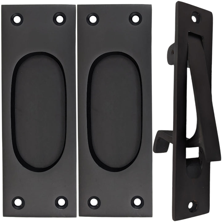 Traditional Rectangular Pocket Door Set (Several Finishes Available) COPPER MOUNTAIN HARDWARE