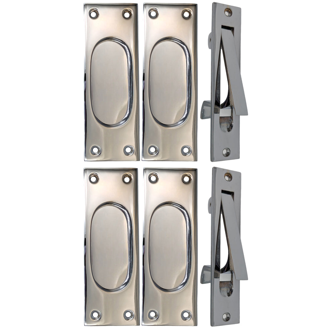 Traditional Rectangular Pocket Door Set (Several Finishes Available) COPPER MOUNTAIN HARDWARE