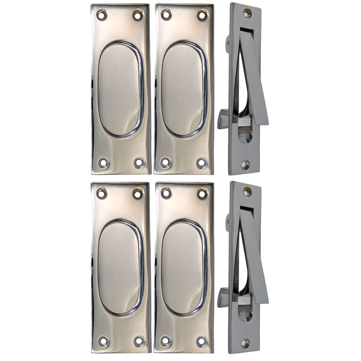 Traditional Rectangular Pocket Door Set (Several Finishes Available) COPPER MOUNTAIN HARDWARE